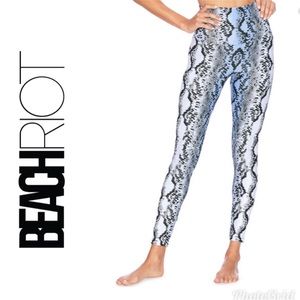 New! Beach Riot Sport Snake Skin Print Leggings
